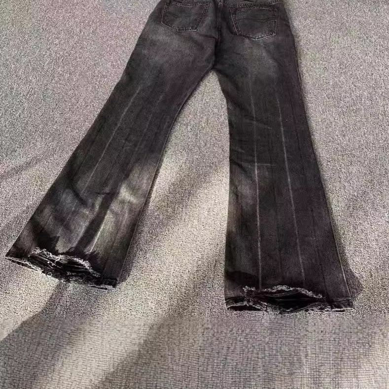 Männerkleeder Demna Flared Destroyed Flared Versatile Short Cleanfit Tall Jeans_voghion.com
