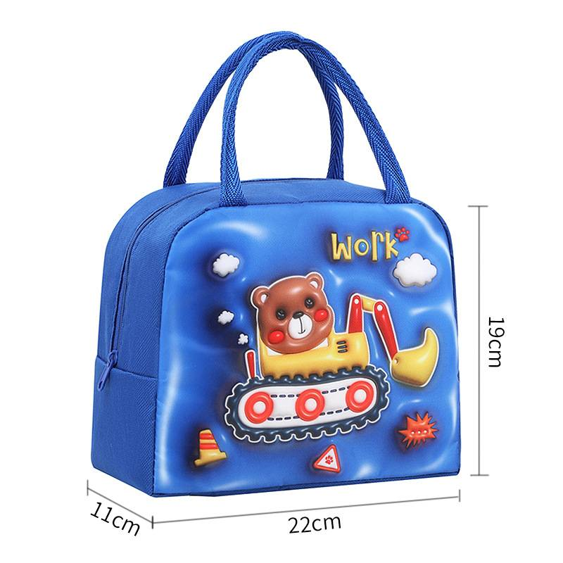 Kinder Cartoon Lunch Bag Kleine Handtasche Aluminiumfolie Verdicktes Oxford Tuch Netz Rot Studenten Handtasche Isolierung Lunchbox Tasche_voghion.com