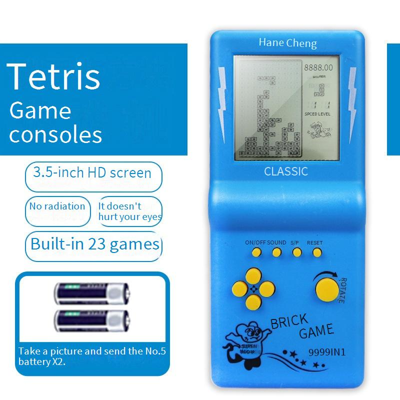 Video Game Consoles Large Screen Tetris Game Console Retro Nostalgic Classic Children's 8090 Handheld Game Console Electronic Toy_voghion.com