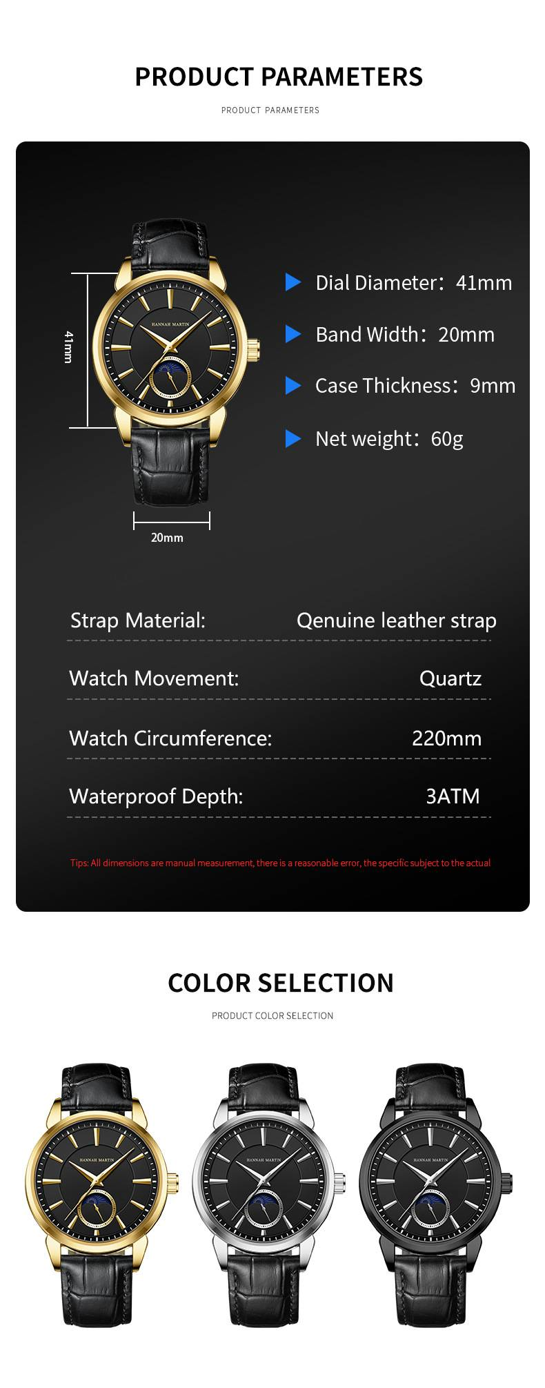 VAVA VOOM New Business Men's Watch Genuine Leather Simple Casual Waterproof Quartz Watch Brand Authentic_voghion.com