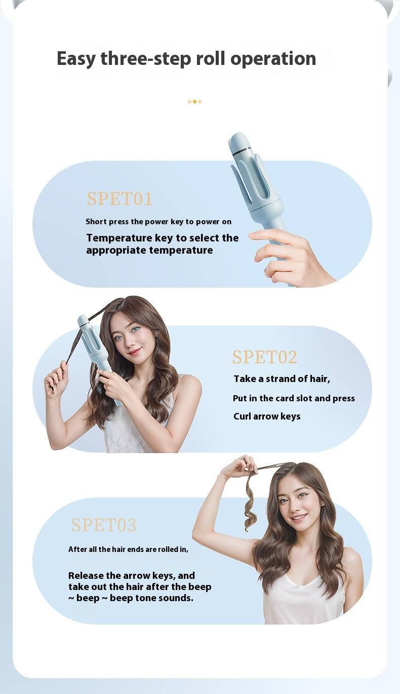Auto-Rotating 2-in-1 Hair Curler & Straightener - Electric Styler For Voluminous Curls & Smooth Hair_voghion.com