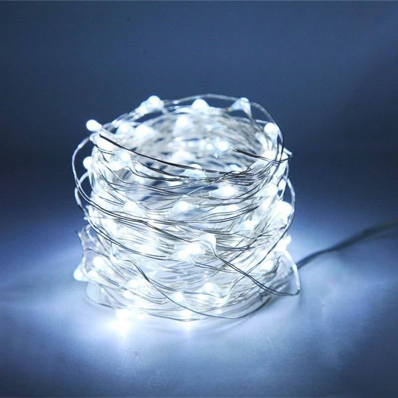 Guirlande lumineuse LED 50/100 LED - 1 pièce - Convient pour la décoration de chambre, de fête, de mariage, de Noël et d'Halloween - 100 K + - Vendue_voghion.com