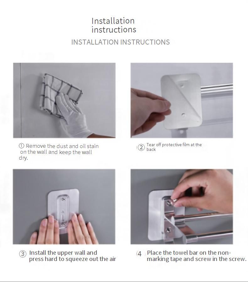 Space Aluminum No-Drill Bathroom Towel Rack With Hooks, Wall Mounted Shoe Shelf, Multi-Functional Bathroom Organizer_voghion.com