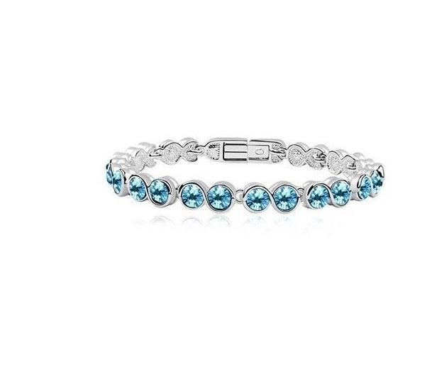 Heiße Verkäufe 18 Karat Platin Überzogene Armbänder Österreichischen Kristall Mode Custome Mädchen/Frauen Schmuck Für Woimen Großhandel_voghion.com