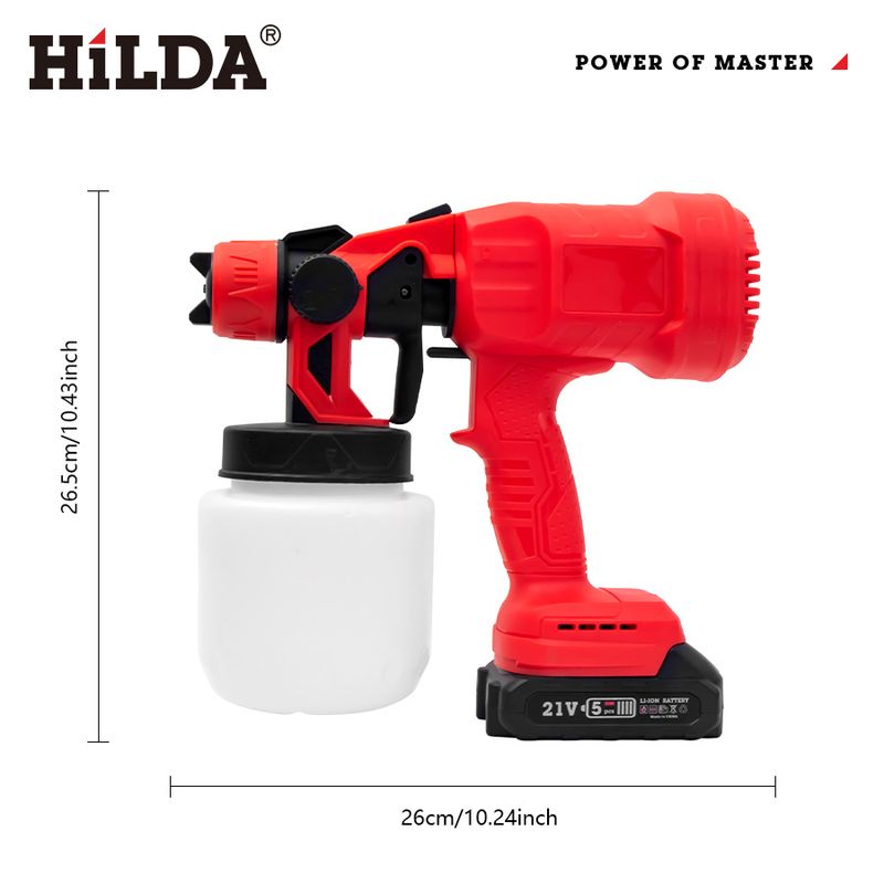 Hilda Cordless Electric Paint Spray Gun - Rechargeable High-Pressure Sprayer For Home DIY, Furniture, Walls_voghion.com