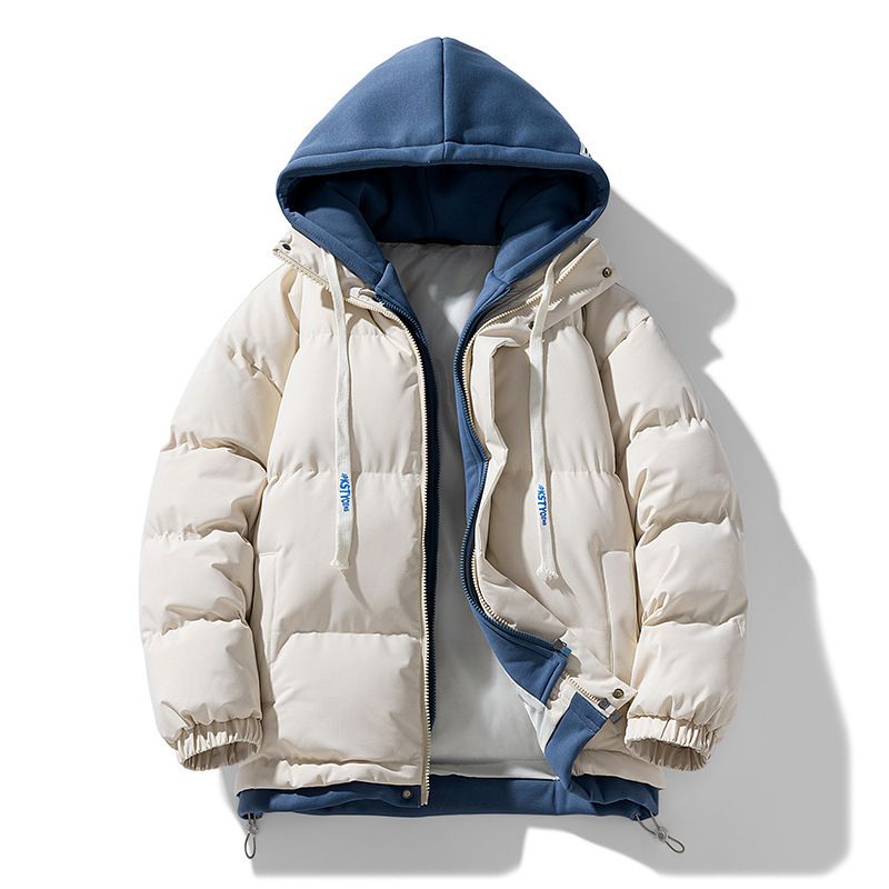 Men's Trendy 2024 New Winter Cotton Coat Plus Size Hooded Two-Piece Couple Puffer Jacket_voghion.com
