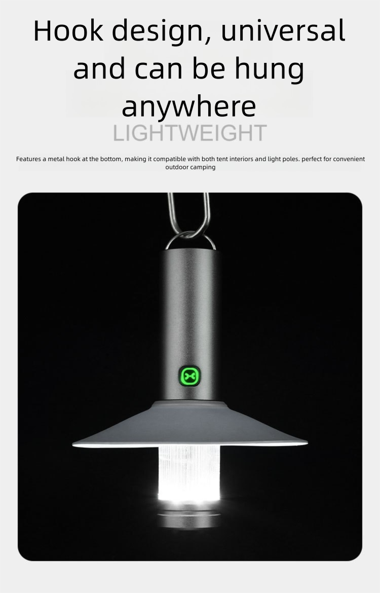 Lange Akkulaufzeit, Mini-Camping-Atmosphäre, tragbare LED-Streifenleuchte, multifunktionale Zeltleuchte für Outdoor-Camping, multifunktionale Zeltleuchte_voghion.com