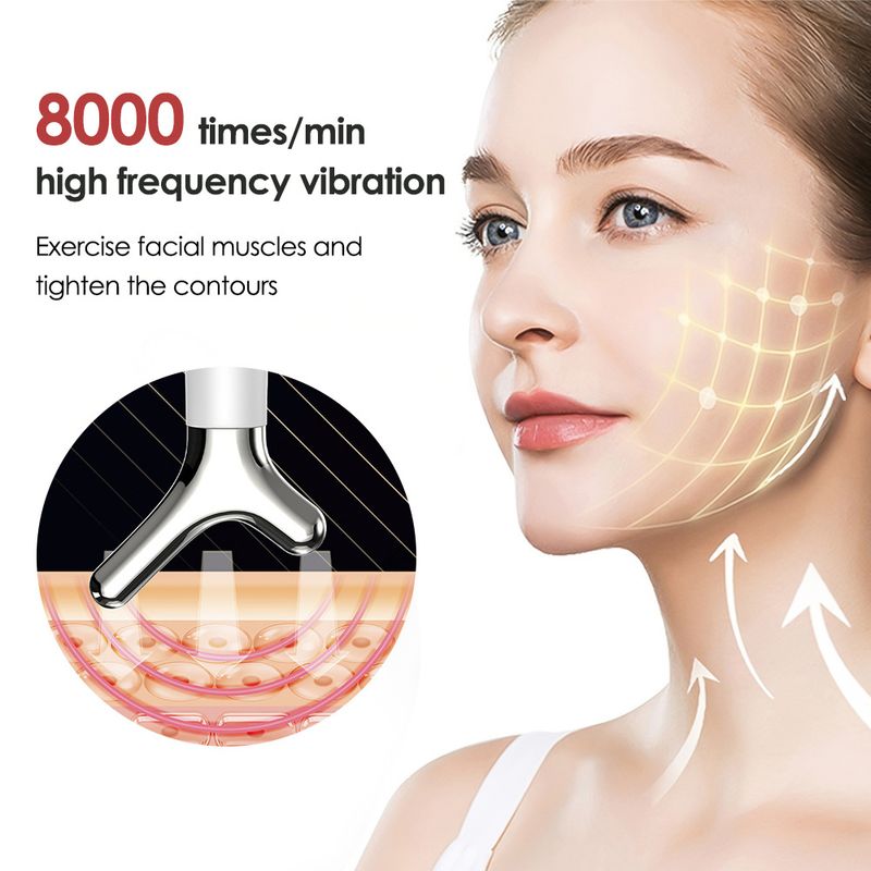 New, facial lifting, neck slimming, vibration massage, V-face beauty instrument, household electric face slimming_voghion.com