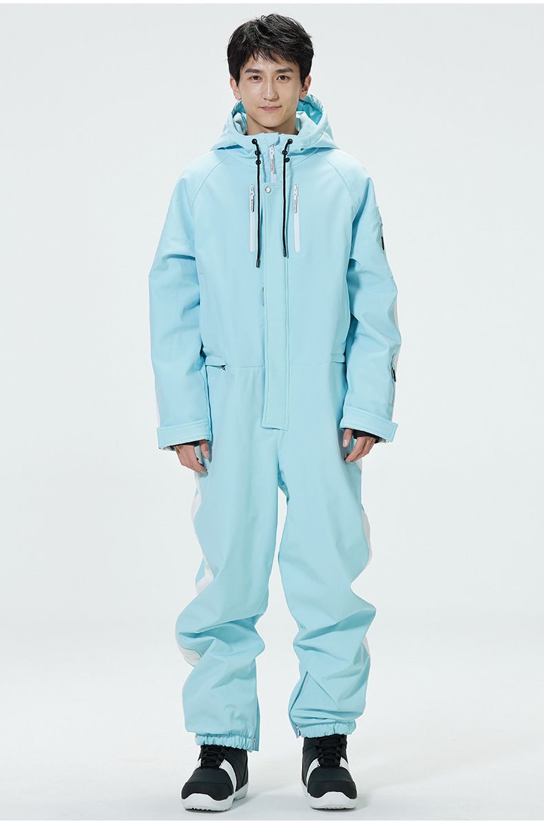 Conjunto de traje de esquí de una pieza para adultos, resistente al viento, impermeable, cálido, para exteriores, chaqueta de snowboard_voghion.com