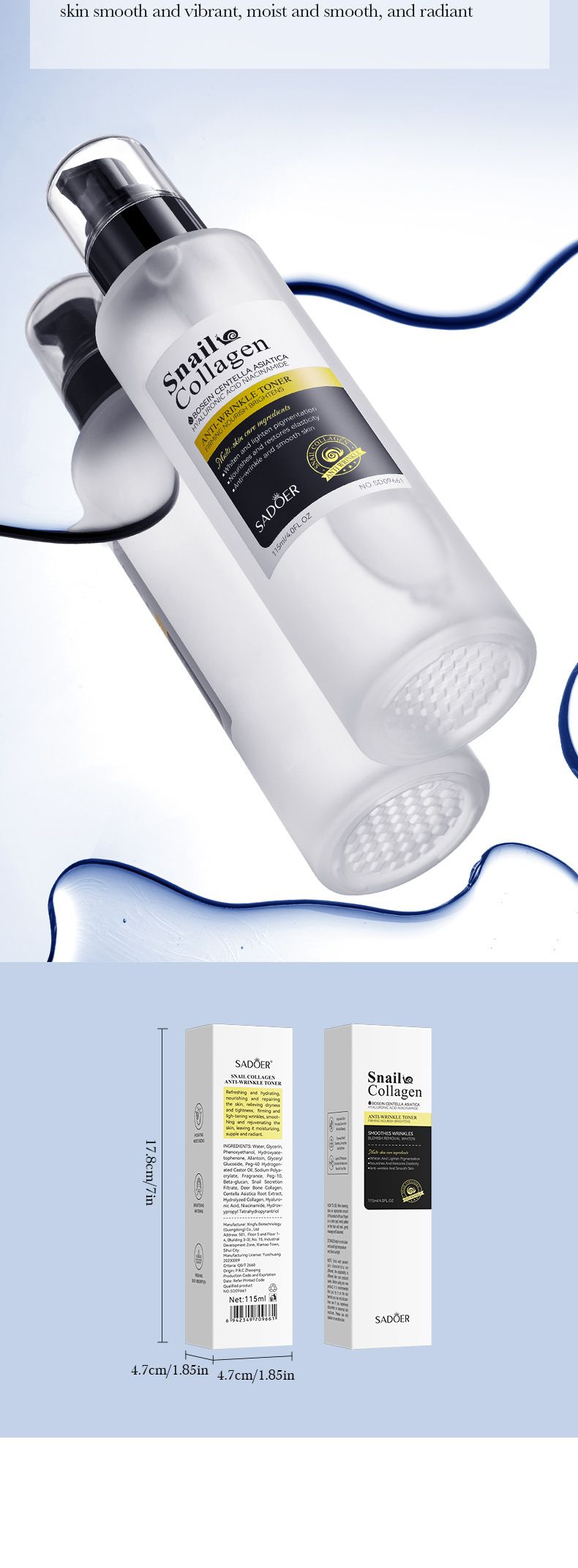 SADOER Snail Collagen Anti-Wrinkle Firming Cream 5-piece Set, Firming And Moisturizing Cream_voghion.com