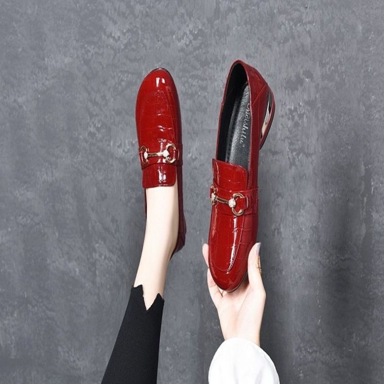 British Style Small For Women's Spring And Autumn Single Shoes 2025 New Winter Versatile Patent Leather Round Toe_voghion.com