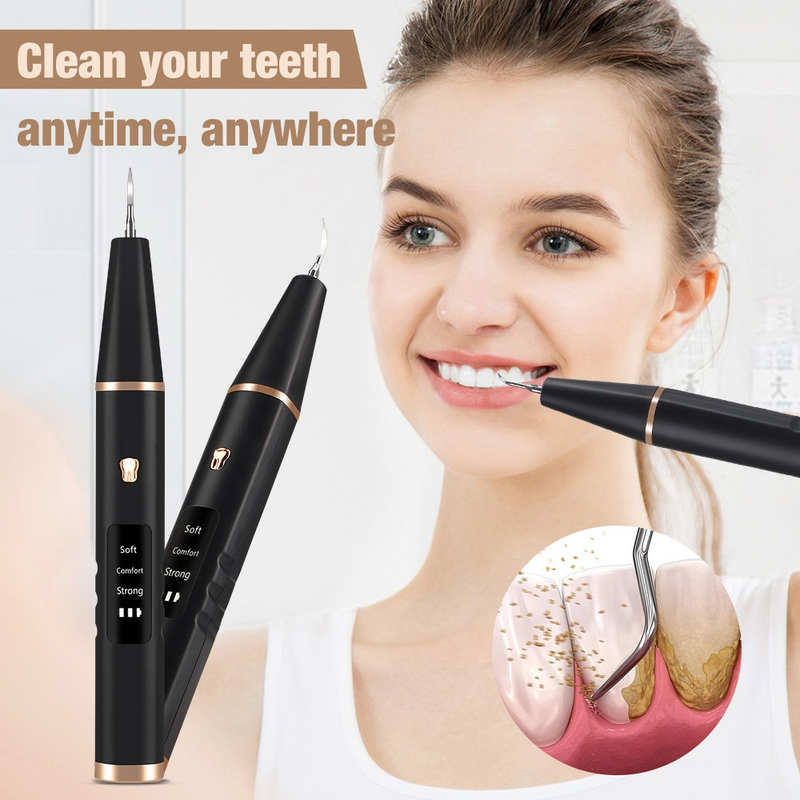 Zahnskala für den Haushalt, elektrisch, zum Entfernen von Teer und Teer. Echter Ultraschall-Zahnsteinentfernungsgerät_voghion.com