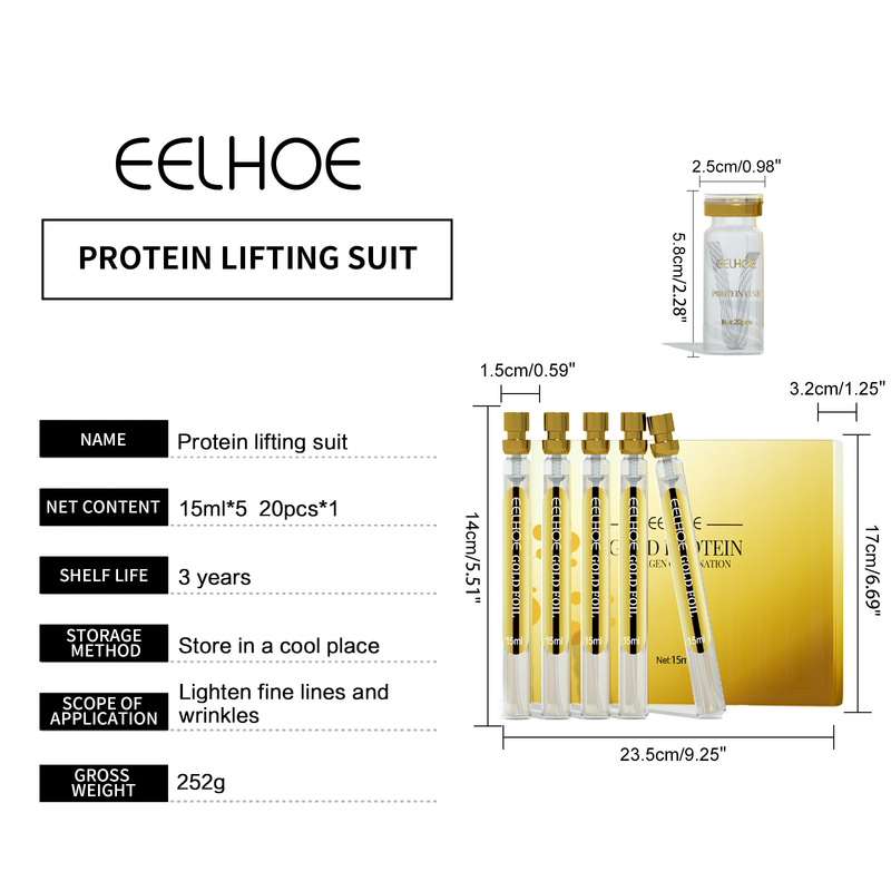 Protein Lifting Thread Kit Face Lift Plump Silk Protein Line Carving Anti Aging Firming Fade Fine Wrinkle Serum Skin Care Female_voghion.com