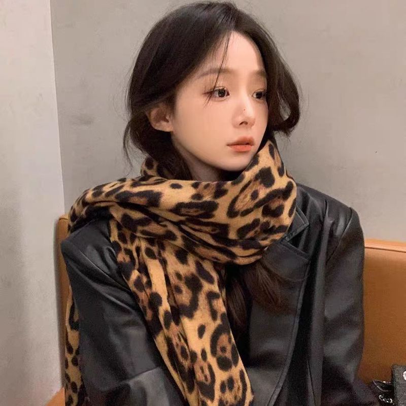 Thousand Bird Grid Scarf for Women, Autumn and New St, Student Versatile, Thickened Warm Scarf, Tassel, Winter Ins_voghion.com