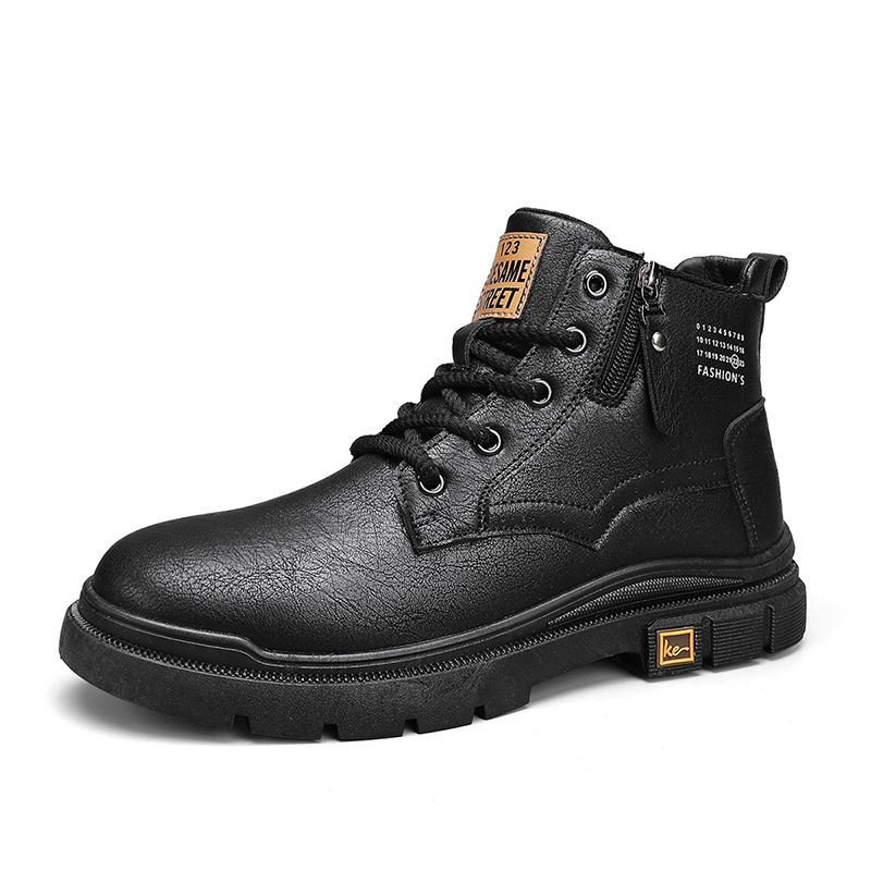 Herren Casual Leder für Männer Mode Herren Anzug Stiefel_voghion.com
