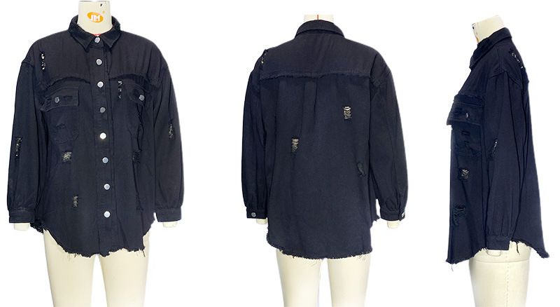 Distressed-Jeansjacke für Damen – Slim Fit, bequemer und stylischer Freizeitmantel mit Vintage-Waschung_voghion.com