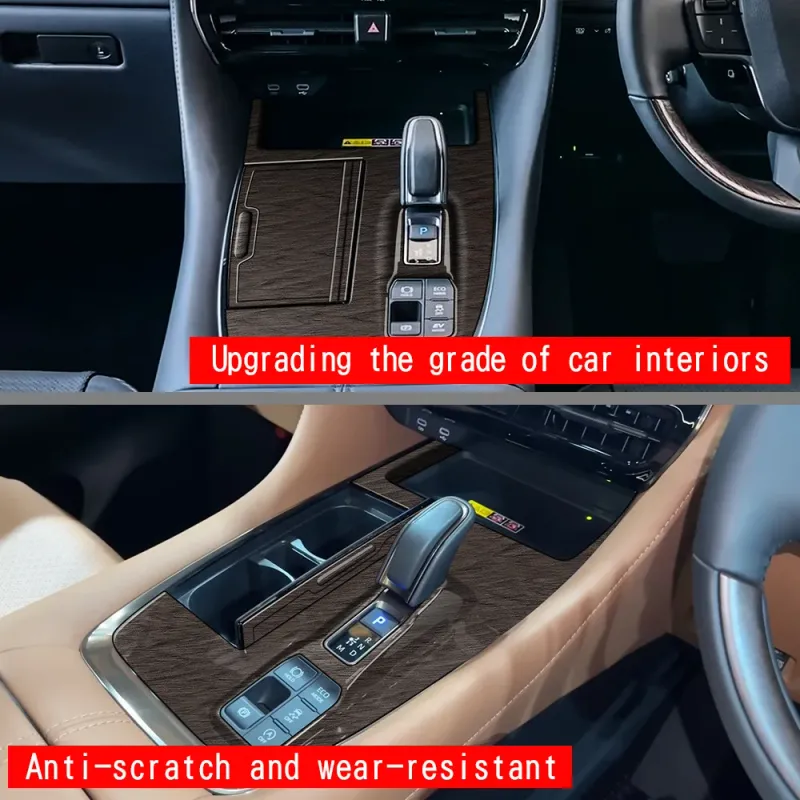 Center Console Gear Shift Panel Cover For Toyota Alphard VELLFIRE 40 Series 2023 2024 RHD Anti-Scratch Protective Sticker Trims_voghion.com