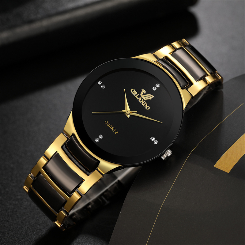 Minimalistische Bar Pin-abgestufte Herrenmode Trend Business Eleganter britischer Stil Stahlband Quarzuhr Herren_voghion.com