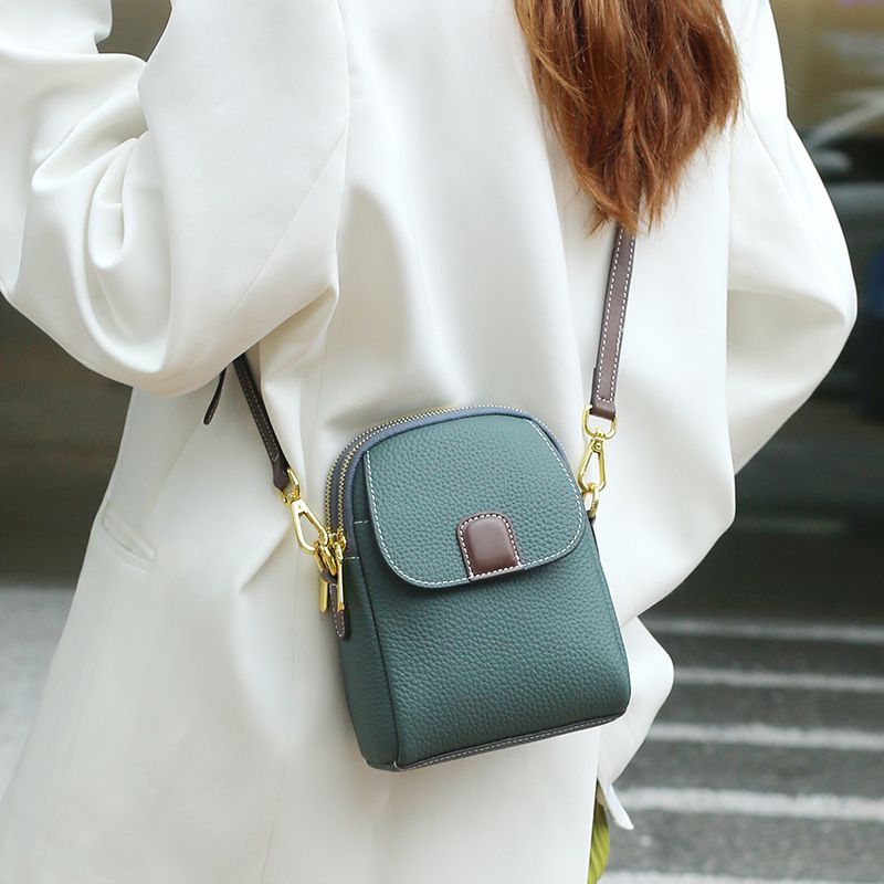 Borsa a tracolla piccola in vera pelle 2025, nuova borsa da donna con tracolla in pelle bovina e strato superiore, versatile, per telefono_voghion.com