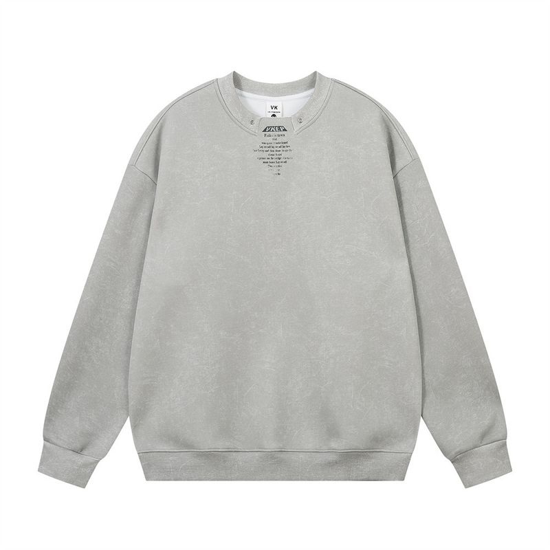 Loose Casual Crew Neck Sweatshirt Men's Spring Autumn Style Vibe American Street Fashion Long Sleeve Pullover Simple_voghion.com