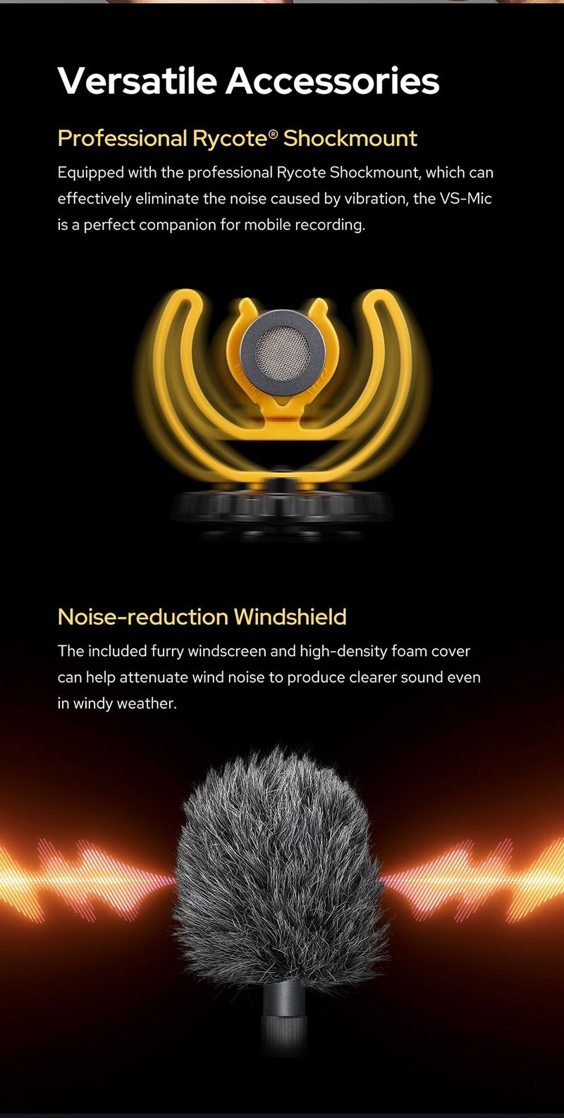 Godox VS-Mic kompakt puskamikrofon 3,5 mm-es mikrofon iPhone, Android okostelefon DSLR kamerához videofelvételhez_voghion.com