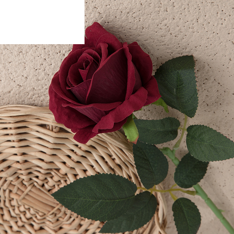 Artigianato, fiori artificiali, forniture nuziali, rose di velluto, piante, fiori nuziali finti, decorazioni per la casa MW03332Y_voghion.com