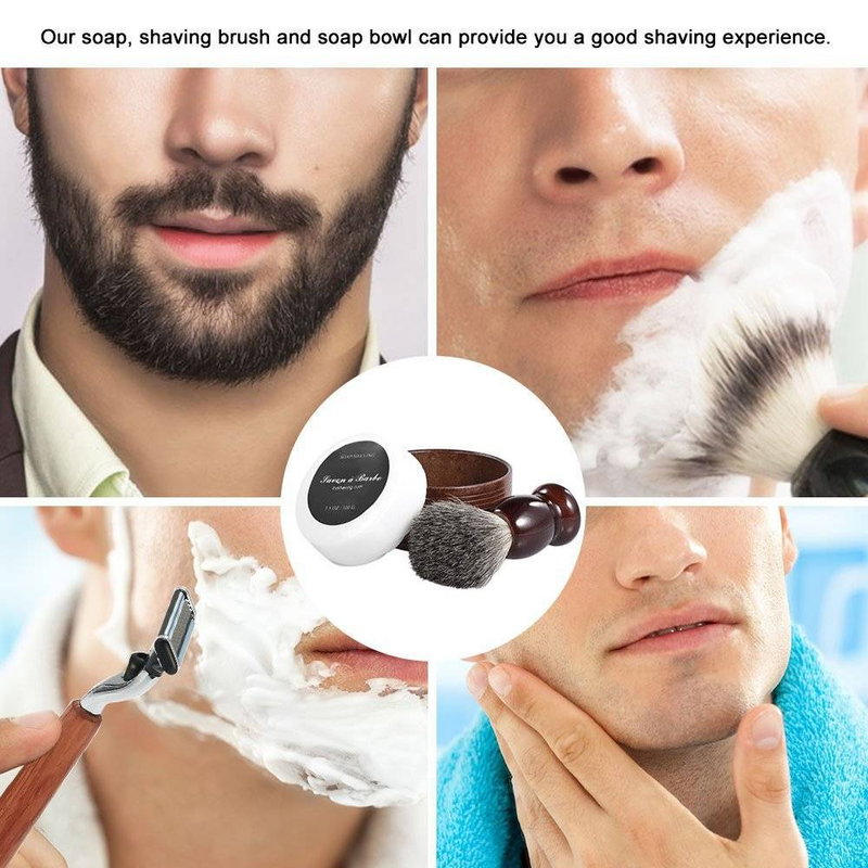 Ξύλινη θήκη κρέμας με αφρό ξυρίσματος Μπολ Μπολ με βούρτσα γενειάδας Easy Clean Κρεμοσαπουνάκι ξυρίσματος Φορητό Ταξιδιωτικό Μπολ Σαπουνιού Καθαρισμού Προσώπου_voghion.com