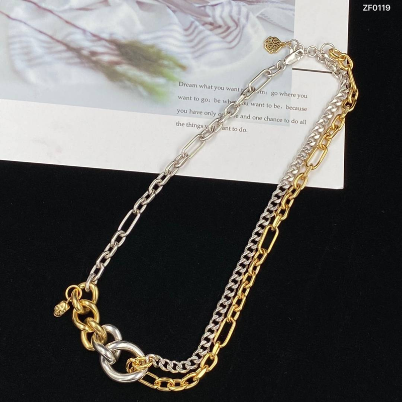 Hot selling necklaces Trendy ladies fashion single gift box set high quality double thick and thin chain simple personality beautiful luxury_voghion.com