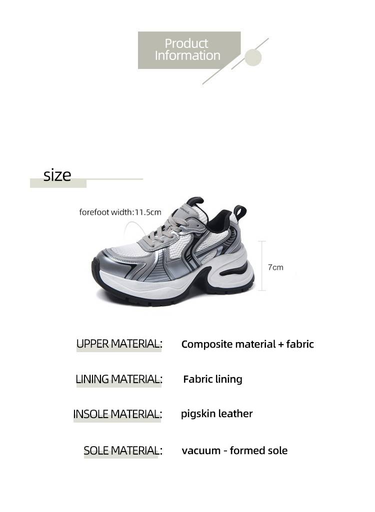 Cameido Dad-Schuhe für Damen mit dicker Sohle. Dies sind lässige Sportschuhe in Netzfarbe, extrem vielseitig und perfekt für Reisen._voghion.com