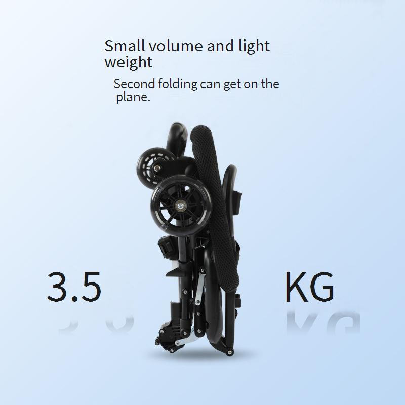 Moeder & Kinderen Baby Stroller Eén Knop Opvouwbare Tweerichtings Zitplaatsen Lichtgewicht Vierwielige Baby Stroller_voghion.com