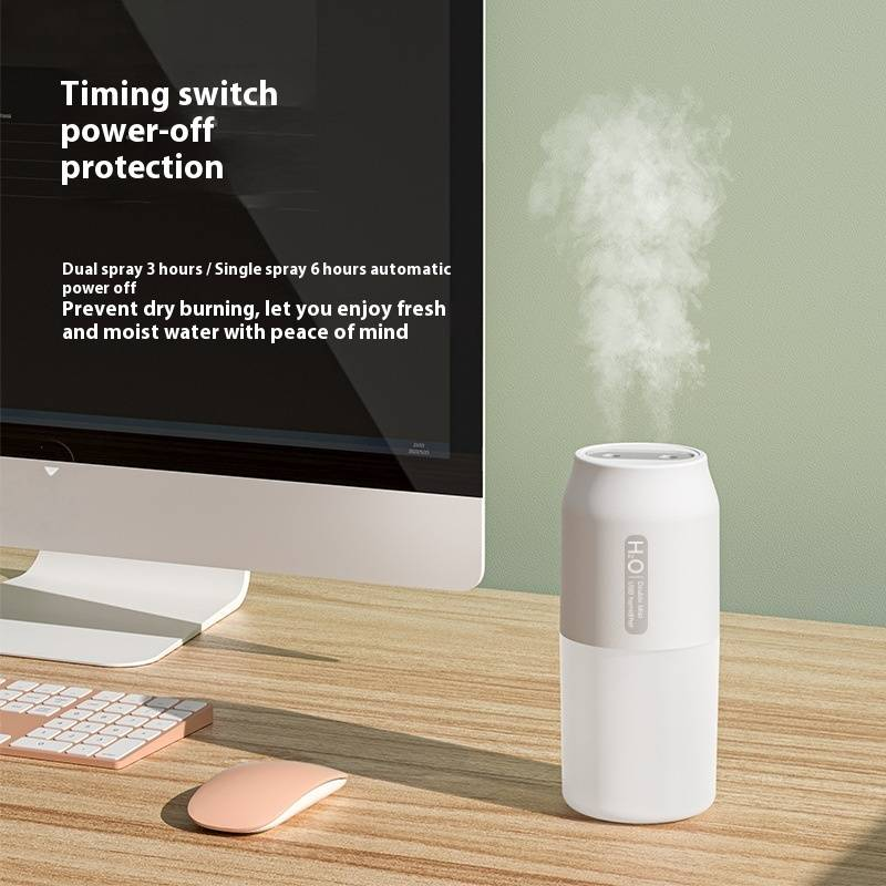 Dual-Nebel-Luftbefeuchter mit USB- und Autostromversorgung, tragbarer Mini-Luftreiniger für Zuhause und unterwegs, Nachtlicht- und Aromatherapie-Funktion_voghion.com