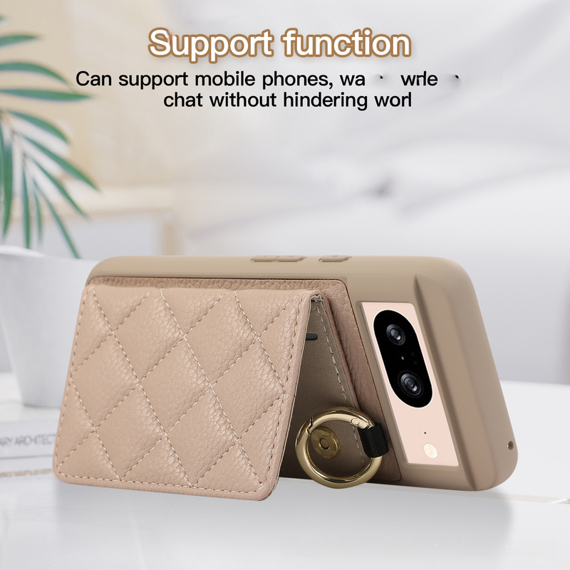 Adatto per Pixel 9a 8a Custodia in pelle per cellulare con slot per schede Custodia protettiva per cellulare con tracolla 10 Pro XL_voghion.com