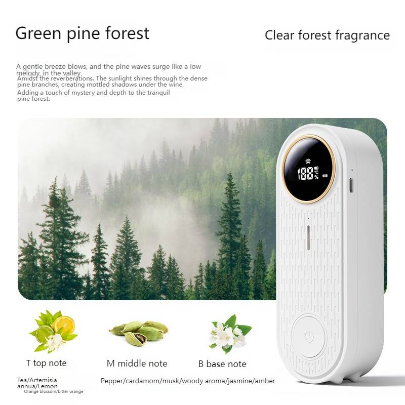 Diffuseur d'arômes intelligent - Désodorisant mural contrôlé par application pour la maison, la salle de bain et le bureau, autonomie de plus de 12 h, 1 000 mAh intégré, ultra silencieux (36 dB)_voghion.com