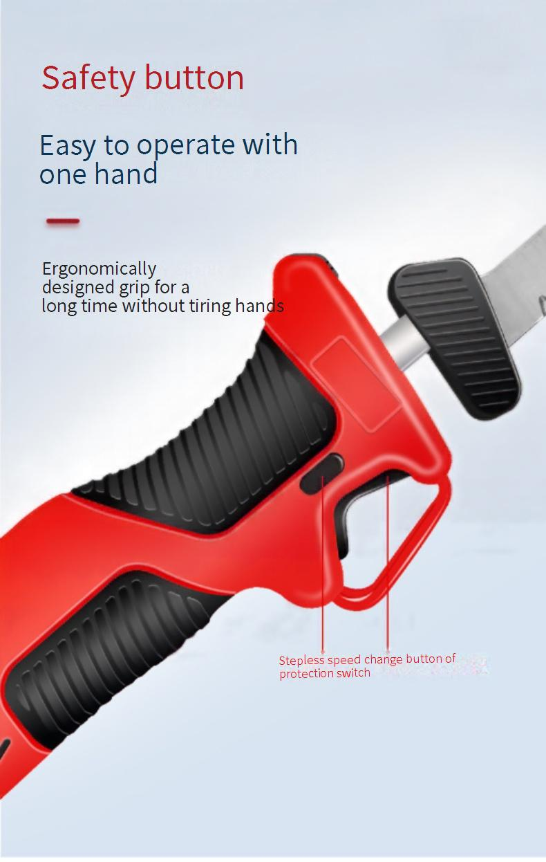 Premium Electric Kitchen Knife - Rechargeable Lithium Battery Powered, High-Carbon Steel Blade For Bread, Meat & Bones, Ergonomic Handle For Home_voghion.com