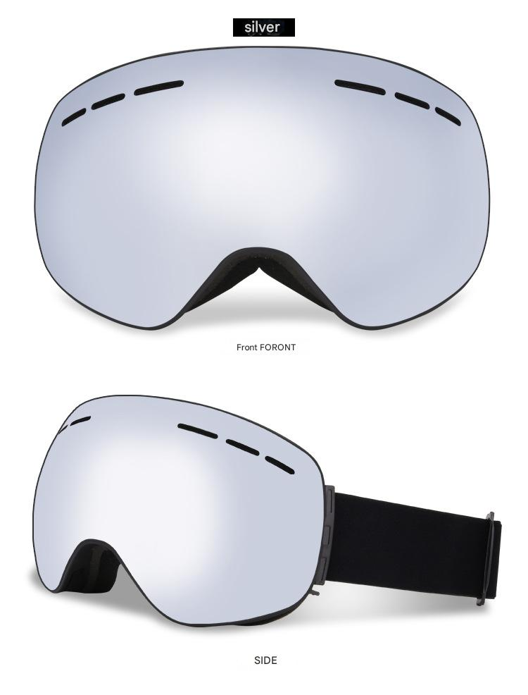 NOKO-Magnetic Ski Goggles, Large Spherical Surface, Double-layer Durable Anti-fog, Outdoor Hiking Goggles, Anti-fog For Nearsightedness_voghion.com