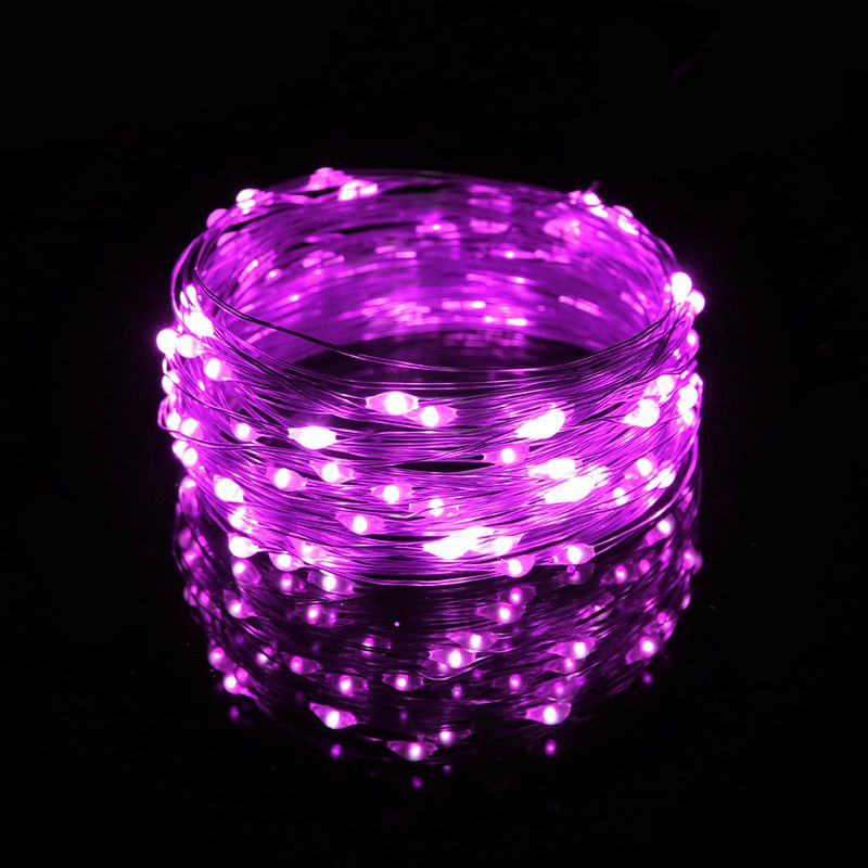 Battery Operated LED String Lights With Copper Wire - 10 Color Options For Indoor Decor, Wedding, Party & Gift Wrapping_voghion.com