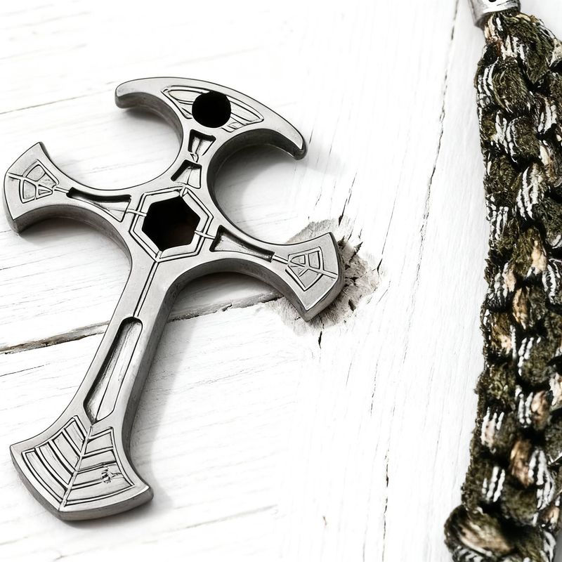 Zinc Alloy Fingerless Brass Knuckles Cross Fingerless Brass Knuckles 6*8*1 Cm Suitable For Self-Defense_voghion.com