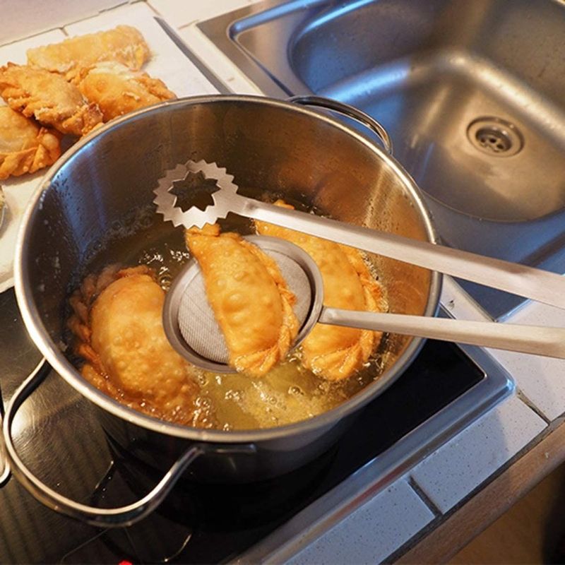 Tool Filter Mesh Cooking Stainless Tongs Spoon Oil Clip 2 In Gadget Tool Skimmer With Oil Fry Frying 1 Strainer Steel_voghion.com