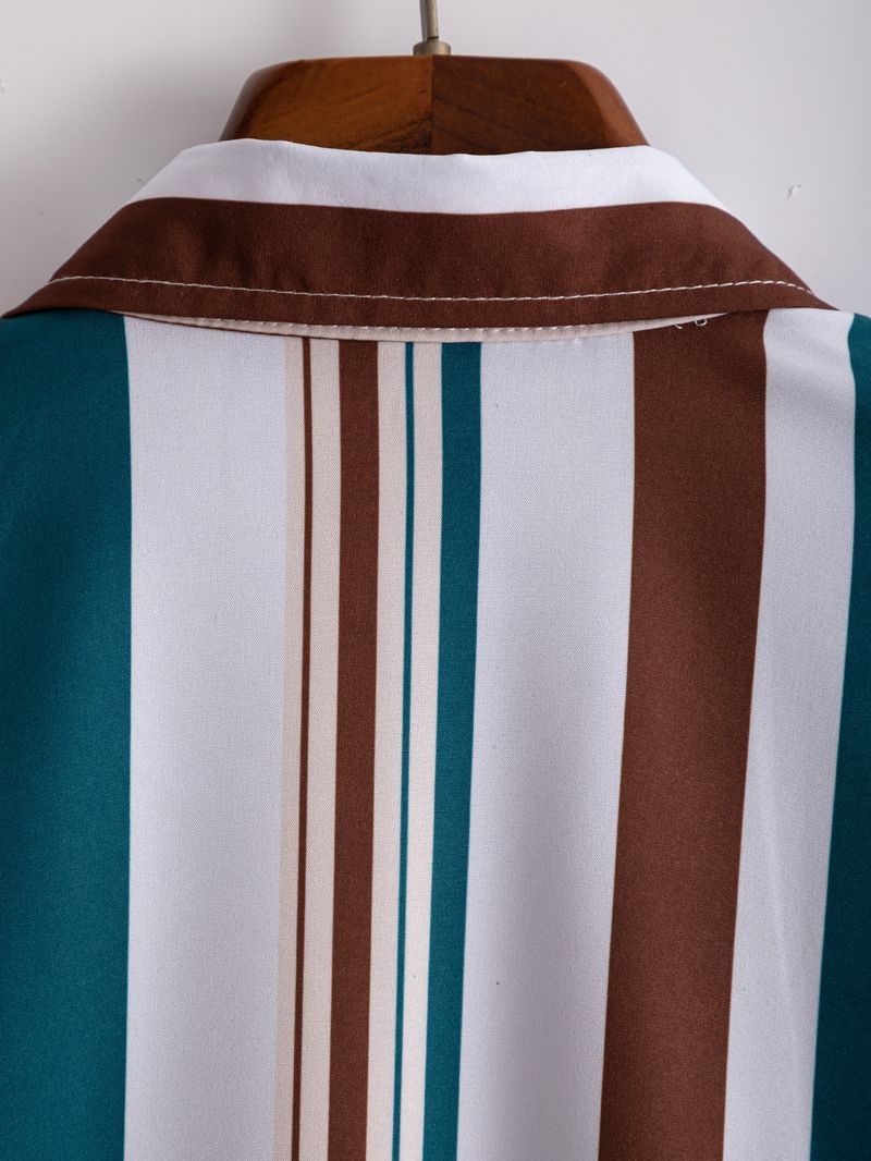 Men's Clothing Summer New Striped Shirt Men's Casual Shirt Short Sleeve Shopify_voghion.com