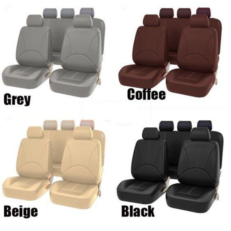 Universal Auto Abdeckung Protector PU Leder Vorne und Hinten Sitz Zurück Kissen Pad Matte Rückenlehne Für Auto Innen Lkw SUV_voghion.com
