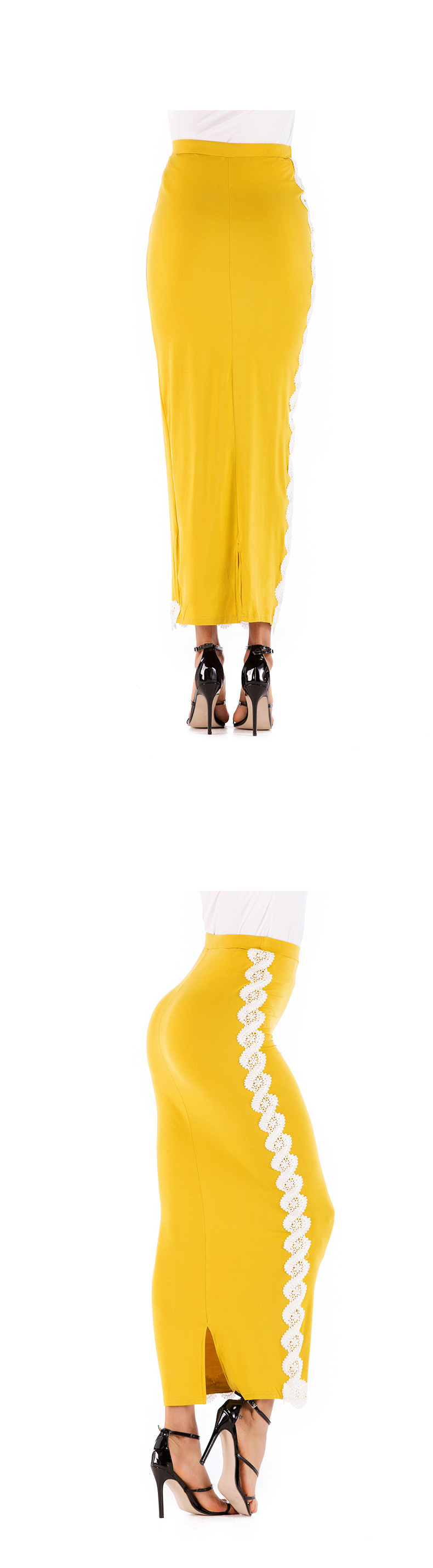 Women's fashion waist slimming elastic Modal skirt_voghion.com