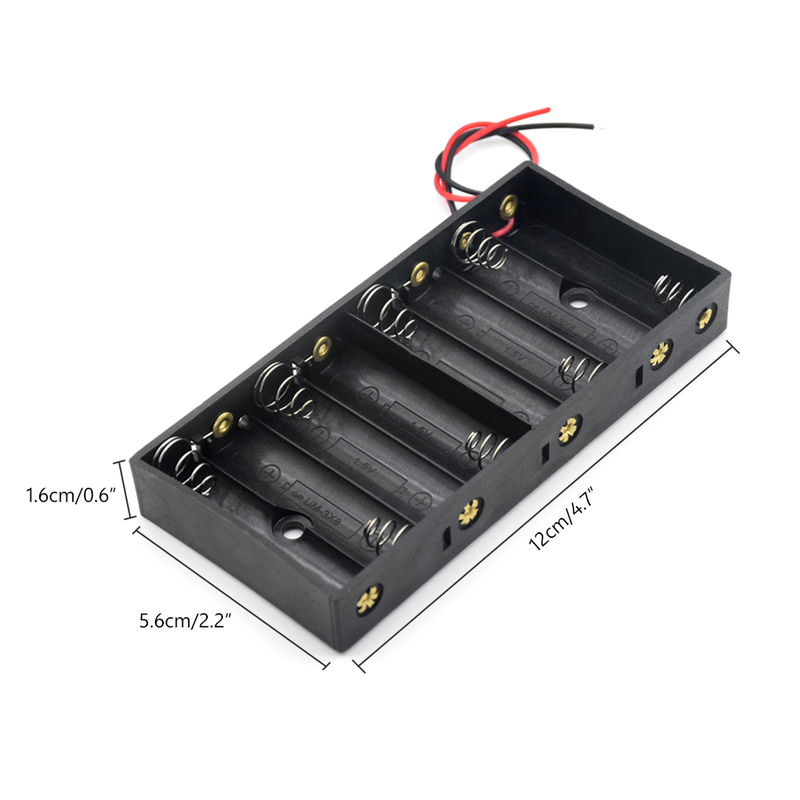 10pcs 1 2 3 4 8 Slots AA Battery Case Box AA LR6 HR6 Battery Holder Storage Case With Lead Wire Bateria Protection Container_voghion.com