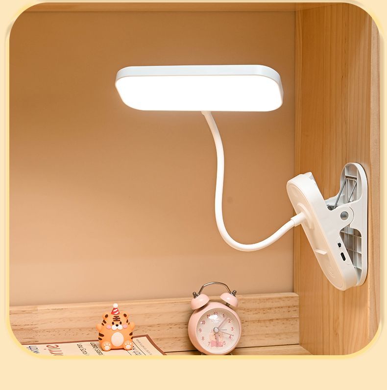 Aufsteckbare LED-Augenschutz-Lernlampe für Kinder, wiederaufladbar und steckbar, geeignet für Lesepulte im Studentenwohnheim_voghion.com