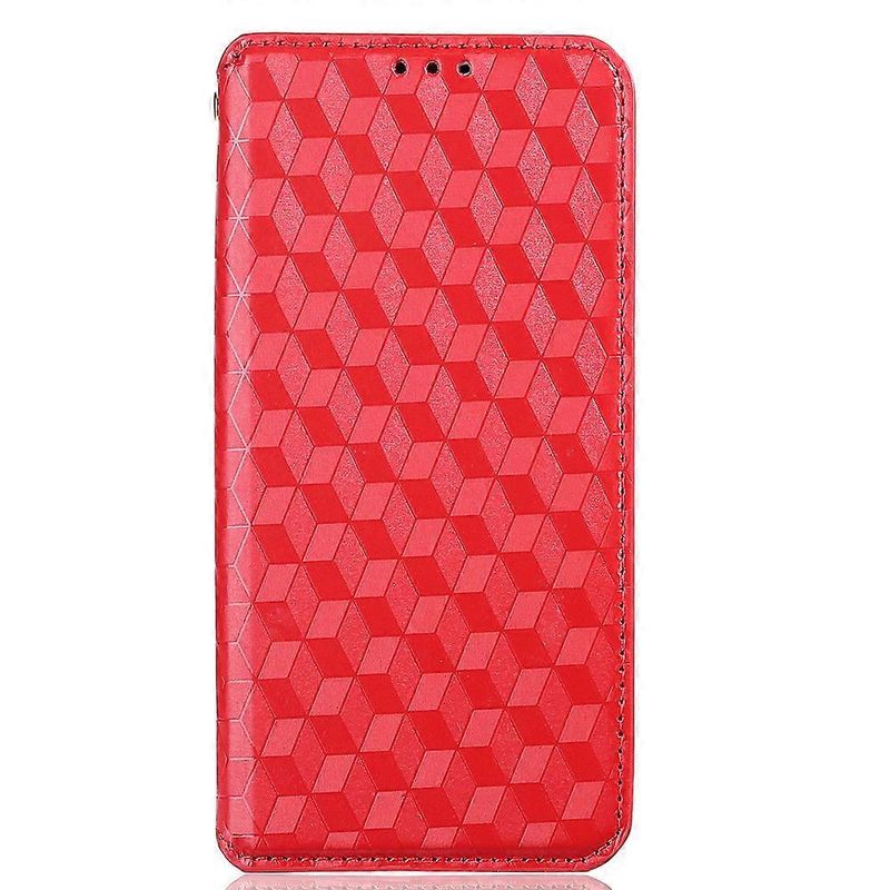 For Oppo Reno3 Pro 5G/Find X2 Neo Anti-scratch Wallet Stand PU Leather Shell Imprinting Rhombus Phone Case_voghion.com