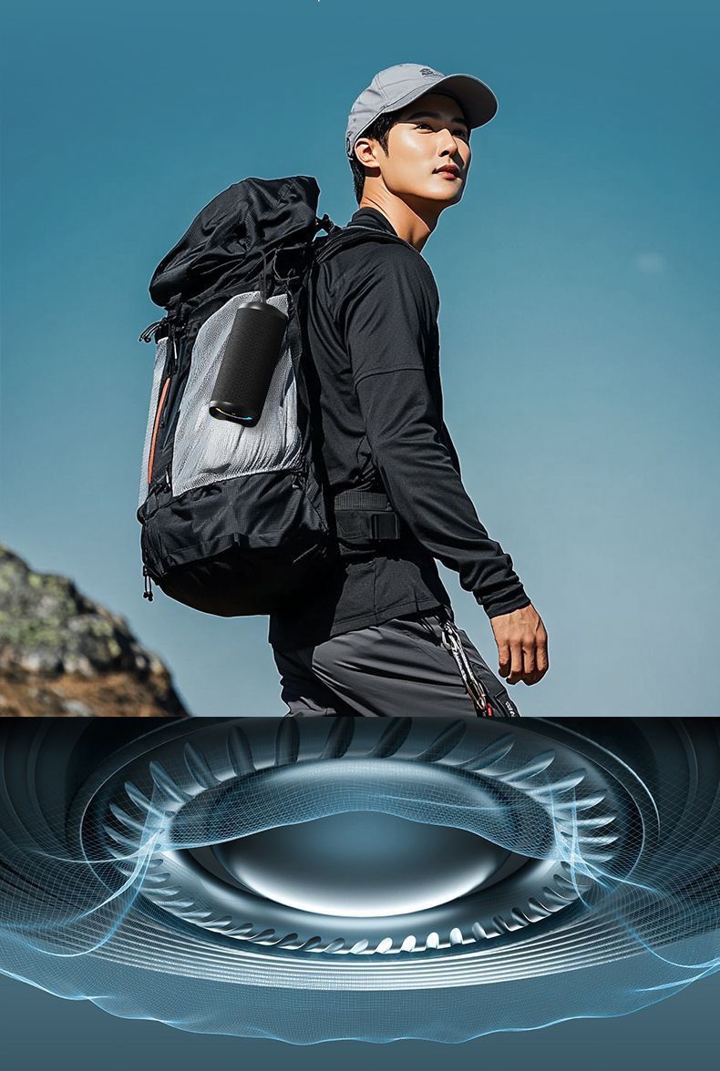 Jinyun H7 Wasserdichter, kabelloser, tragbarer Bluetooth-Lautsprecher mit hoher Klangqualität, Subwoofer für Sport und Radfahren_voghion.com
