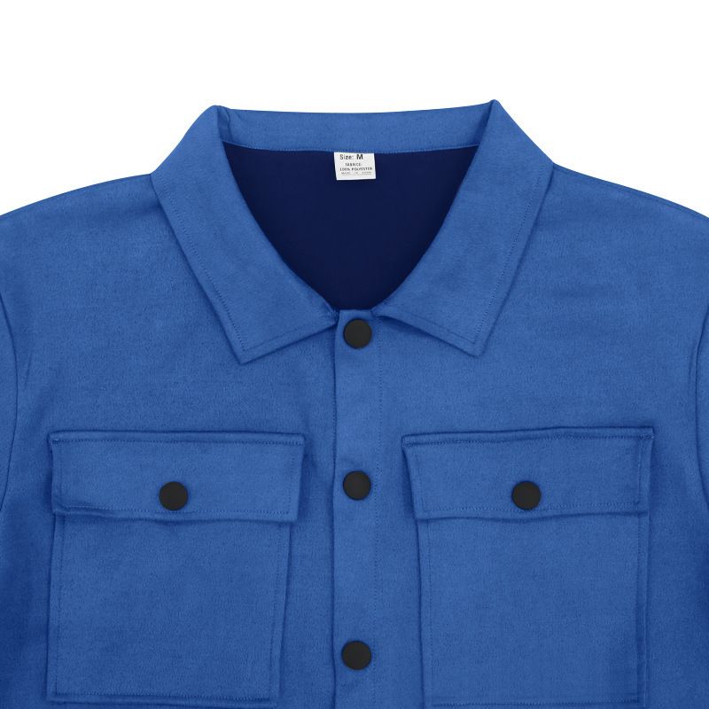 Herbst und Winter neue Knopf Wildleder Herren trendige Casual Anzug Männer_voghion.com
