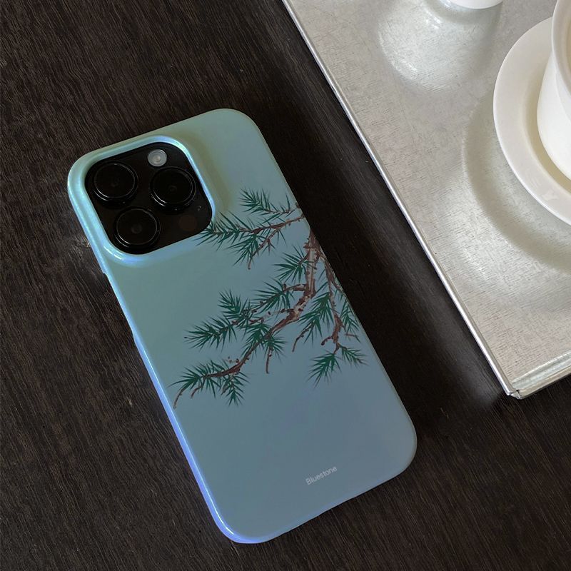 【173 People's Collection】 Blue Tree IPhone 14 ProMax Phone 13 Pro Film 12 All Inclusive 11 Glossy XR Hard Case_voghion.com