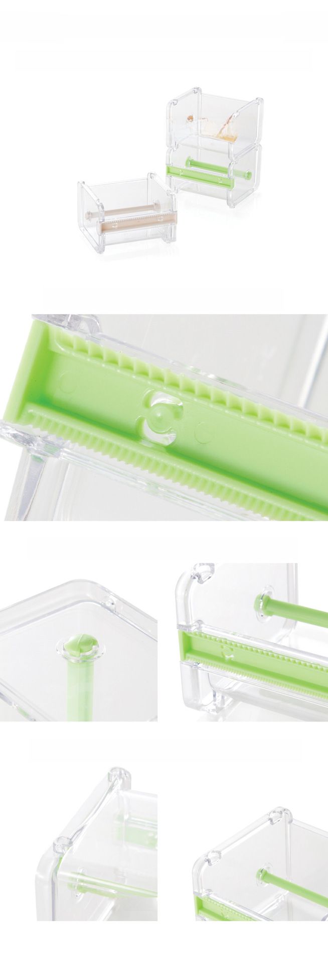 Cross-Border Office and paper tape cutter creative tape storage box student hand account tape sub-packing cutting clip_voghion.com