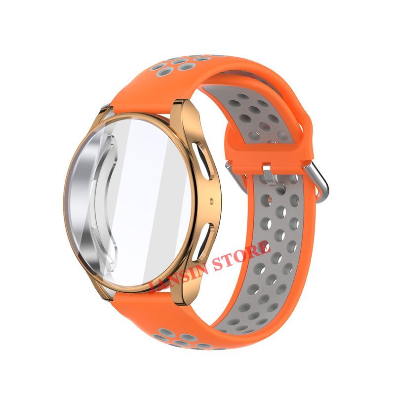 Silicone Band TPU Case For Samsung Galaxy Watch 7 6 5 4 40MM 44MM Breathable Soft Sports Strap For Galaxy Watch 7 Watchband 20mm_voghion.com
