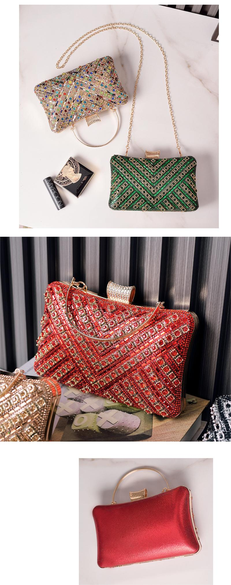 New diamond-encrusted dinner bag, high-end banquet bag, European and American fashion rhinestone bag, cross-border e-commerce bag for women_voghion.com